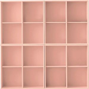 Růžová závěsná knihovna 140x140x27 cm Mistral – Hammel Furniture obraz