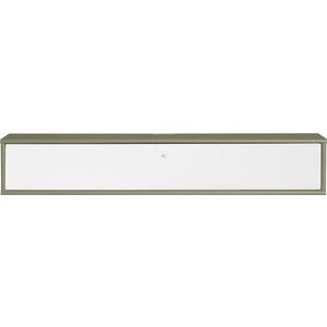 Bílý/khaki TV stolek 133x22x32, 5 cm Mistral – Hammel Furniture obraz