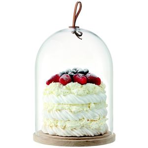 LSA Ivalo skleněný poklop s dřevěnou základnou, průměr 20 cm obraz