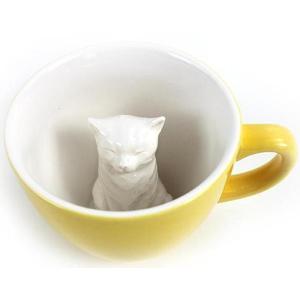 Hrnek KOČKA 325 ml 2 barvy - Creature Cups Barva: žlutá obraz