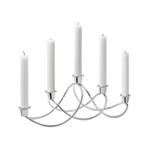 Svícen Harmony na 5 svíček, nerezová ocel - Georg Jensen obraz