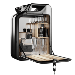 Minibar / kanistr - Bar Cabinet, Nano Black, 6 variant - Danish Fuel Varianta: Red Gum obraz