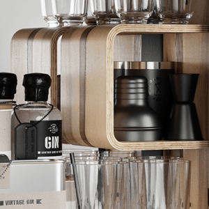 Koupelnová skříňka / kanistr - Bathroom Cabinet, Nano Black, 6 variant - Danish Fuel Varianta: Red Gum obraz