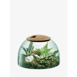 Skleněná dekorace Canopy, výška 16.5 cm, čirá/korek - LSA International obraz