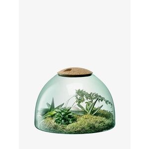 Skleněná dekorace Canopy, výška 22 cm, čirá/korek - LSA International obraz