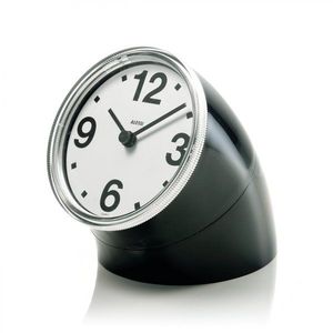 Stolní hodiny, černé, prům. 7 cm - Alessi obraz