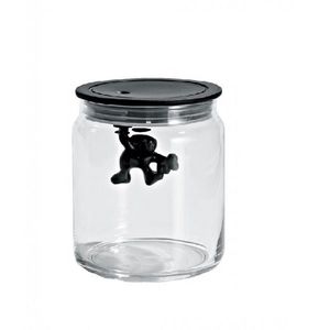 Designová skleněná nádoba Gianni, černá, prům. 10.5 cm - Alessi obraz
