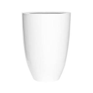 Květináč Ben, barva lesklá bílá, více velikostí - PotteryPots Velikost: L - v. 55 cm, ⌀ 40 cm obraz