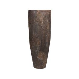 Květináč Dax, barva hnědá s vysokým leskem, více velikostí - PotteryPots Velikost: XL - v. 97 cm, ⌀ 40 cm obraz