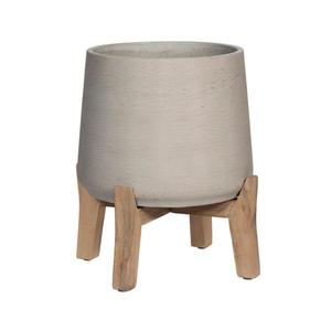 Květináč Patt s nízkými nohami, barva starošedá, více velikostí - PotteryPots Velikost: XXXL - v. 36, 2 cm, ⌀ 38, 4 cm / v. 57.5 cm, ⌀ 50.5 cm obraz