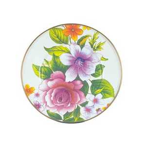 Smaltovaný dezertní talíř "Flower Market" 20 cm, bílý - MacKenzie-Childs obraz