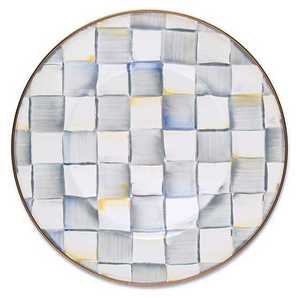 Smaltovaný jídelní talíř "Sterling Check" 25, 4 cm - MacKenzie-Childs obraz