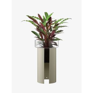 Terrazza květináč, v. 60 cm, Ø34 cm, čirá/betonově šedá - LSA international obraz