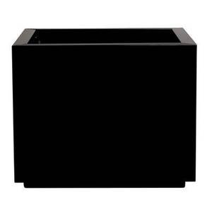 Čtvercový samozavlažovací květináč STEEL PLUS, více variant - Hobby Flower Barva: černá, Rozměry: 75 x 75 x 40 obraz