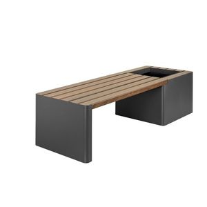 Lavička se samozavlažovacím květináčem WOODGREEN - Hobby Flower Barva: černá/tmavé dřevo obraz