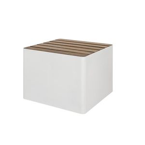 Venkovní stolička WOODGREEN, více variant - Hobby Flower Barva: bílá/tmavé dřevo obraz