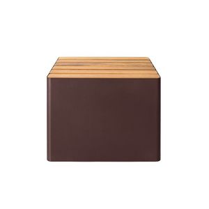 Venkovní stolička WOODGREEN, více variant - Hobby Flower Barva: granátová/přírodní dřevo obraz