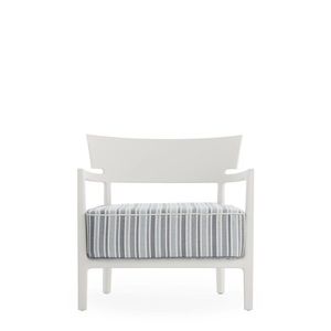 Venkovní křeslo CARA MAT, více variant - Kartell Barva: Bílé/zelené proužky obraz