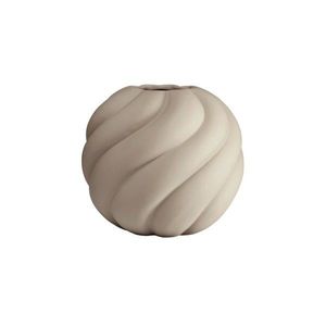 Váza Twist Ball, 20cm, písková - COOEE obraz