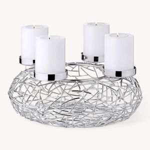 Adventní věnec Milano (ø 28 cm), nerezová ocel - EDZARD obraz