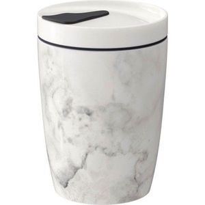 Šedo-bílý porcelánový cestovní hrnek Villeroy & Boch Like To Go, 290 ml obraz