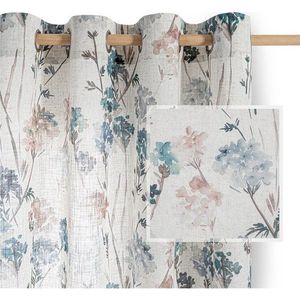 Světle modrý/krémový závěs 135x250 cm Flosi – Restilo obraz