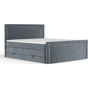 Tmavě šedá boxspring postel s úložným prostorem 140x200 cm Lavenda – Maison de Rêve obraz