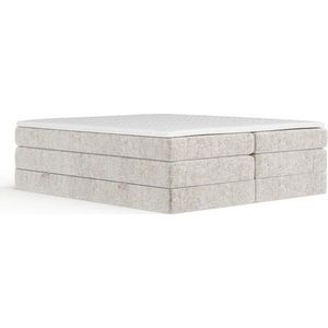 Béžová boxspring postel s úložným prostorem/bez čela 160x200 cm Juniper – Maison de Rêve obraz