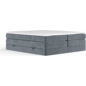 Tmavě šedá boxspring postel s úložným prostorem/bez čela 160x200 cm Juniper – Maison de Rêve obraz