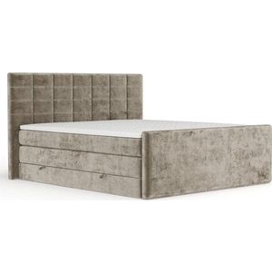 Světle hnědá boxspring postel s úložným prostorem 180x200 cm Ava – Maison de Rêve obraz