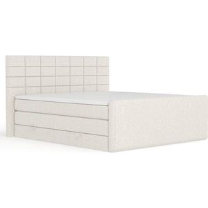 Béžová boxspring postel s úložným prostorem 160x200 cm Ava – Maison de Rêve obraz