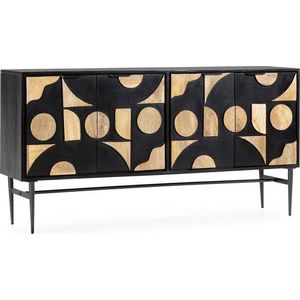 Černá komoda z mangového dřeva 175x90x40 cm Navya – MOME obraz