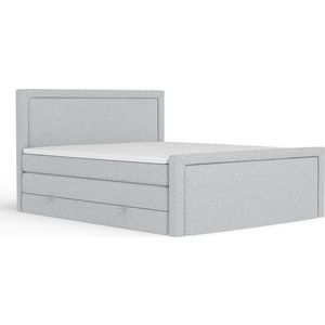 Světle šedá boxspring postel s úložným prostorem 160x200 cm Lavenda – Maison de Rêve obraz