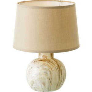 Béžová keramická stolní lampa s textilním stínidlem (výška 26, 5 cm) – Casa Selección obraz