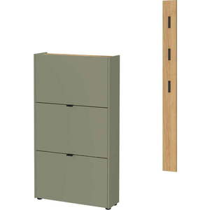 Šalvějově zelená předsíňová sestava 101x200x22 cm Ameca – Germania obraz
