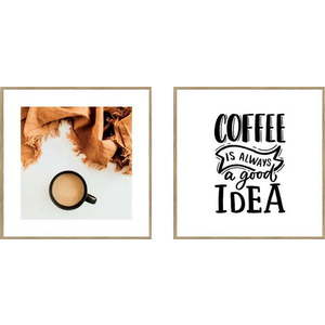 Obrazy v sadě 2 ks 20x20 cm Coffee – knor obraz