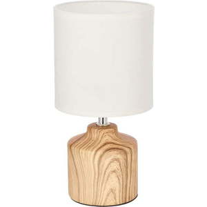 Bílá stolní lampa s textilním stínidlem (výška 28 cm) Minos – Candellux Lighting obraz