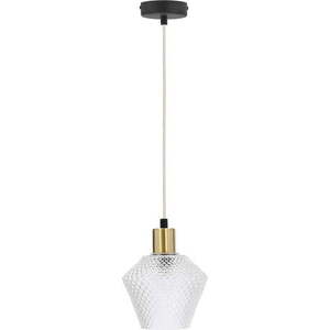 Závěsné svítidlo ve zlaté barvě se skleněným stínidlem ø 14 cm Greniko – Candellux Lighting obraz