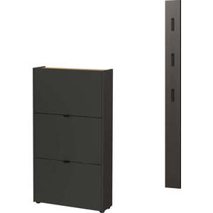 Antracitová předsíňová sestava 101x200x22 cm Ameca – Germania obraz