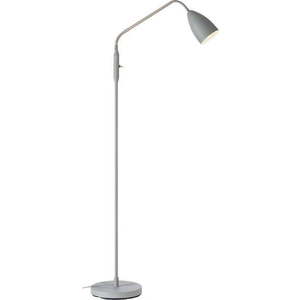 Šedá LED stmívatelná stojací lampa s kovovým stínidlem (výška 140 cm) Patro – Markslöjd obraz