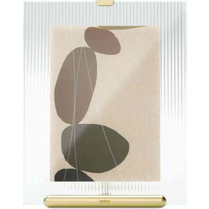 Skleněný stojací rámeček ve zlaté barvě 19x23 cm Flute – Umbra obraz