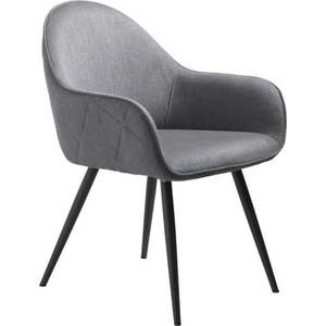 Šedé čalouněné jídelní křeslo s područkami Minto – Unique Furniture obraz