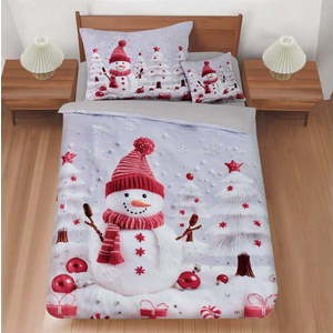 3dílné povlečení na jednolůžko 140x200 cm Snowman – My House obraz