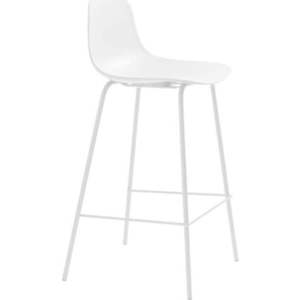 Bílá plastová barová židle (výška sedáku 67, 5 cm) Whitby – Unique Furniture obraz