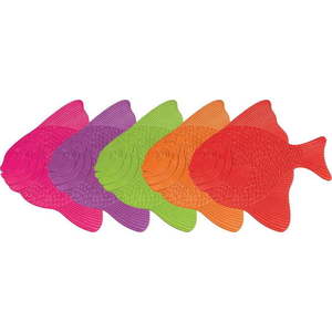 Dětské protiskluzové podložky v sadě 5 ks do vany 16x16, 5 cm Poissons – MSV obraz