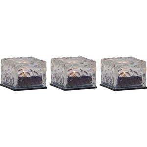 Sada 3 venkovních solárních svíček Star Trading Candle Icecube, výška 5, 5 cm obraz