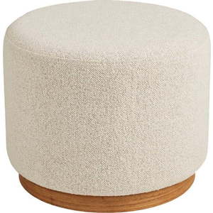Béžový taburet z textilie bouclé Daisy – House Nordic obraz