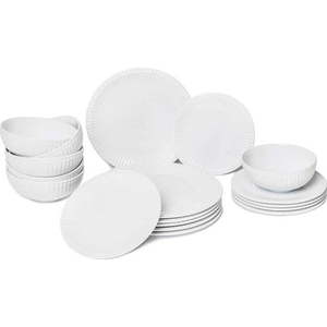 18dílná sada bílého porcelánového nádobí Bonami Essentials Purita obraz