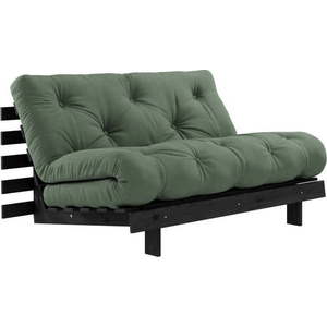 Zelená rozkládací pohovka 140 cm Roots Black Night – Karup Design obraz