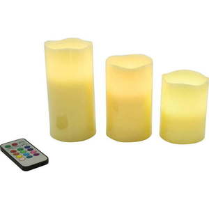 LED svíčky v sadě 3 ks (výška 10 cm) – Hilight obraz